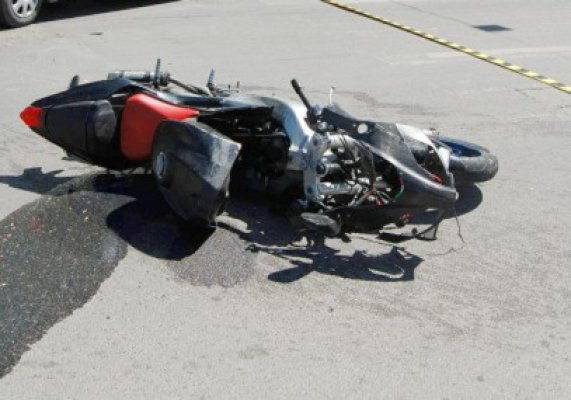 Motociclist neatent, victima unui accident